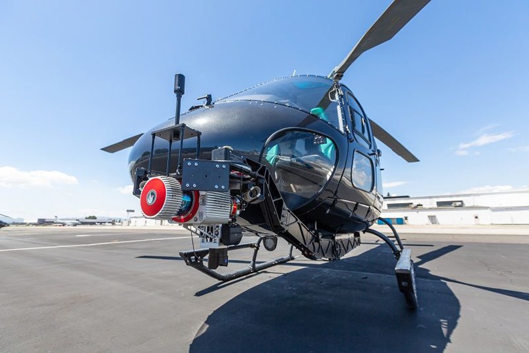 Manned helicopter with Phoenix LiDAR Integration
