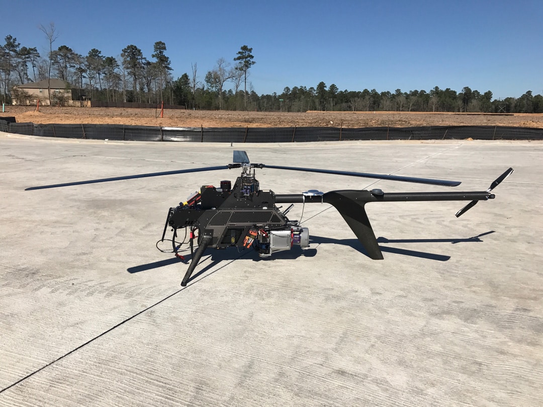 Custom VAPOR unmanned helicopter integration with LiDAR